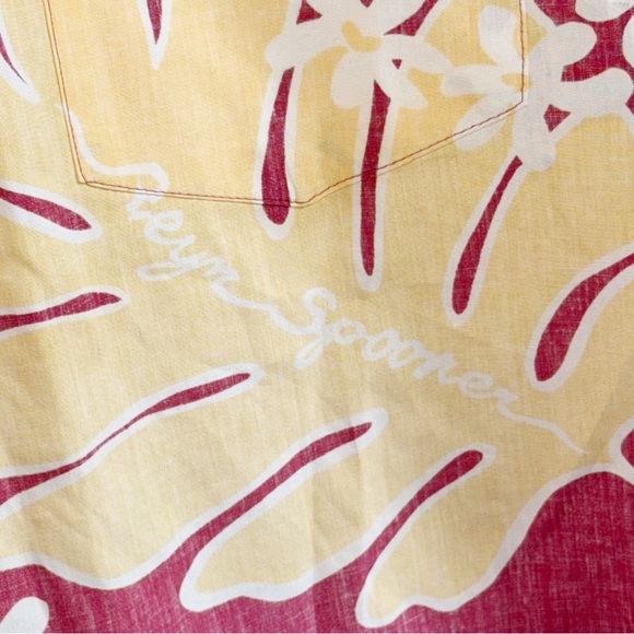 Reyn Spooner Commemorative Classic Red Shirt Yellow Flower XL Pullover Hawaiian - Picture 7 of 8